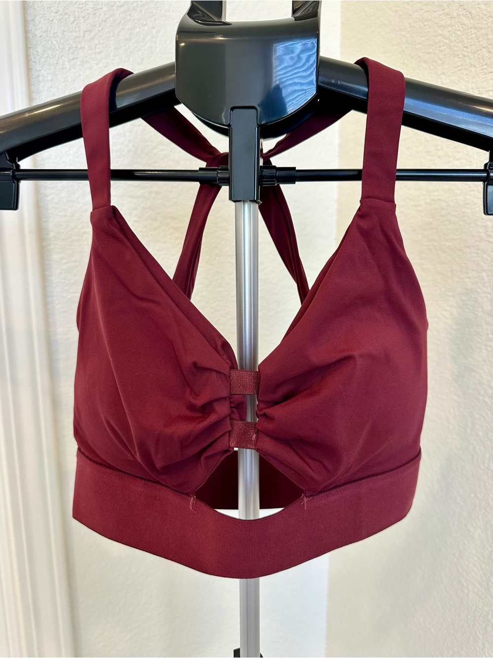 VGUC Born Primitive Women's Wine Red Sports Bra with Keyhole Front size S